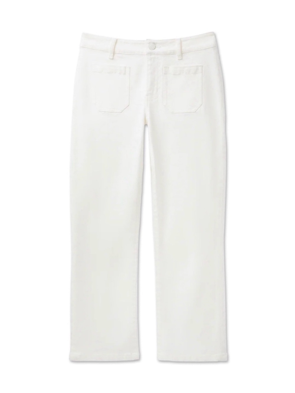 Cabi Marina Crop White Denim Jeans Size 10 Spring 2026